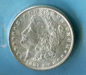 Beautiful 1887 Philadelphia Morgan Silver Dollar - Picture 1 of 2