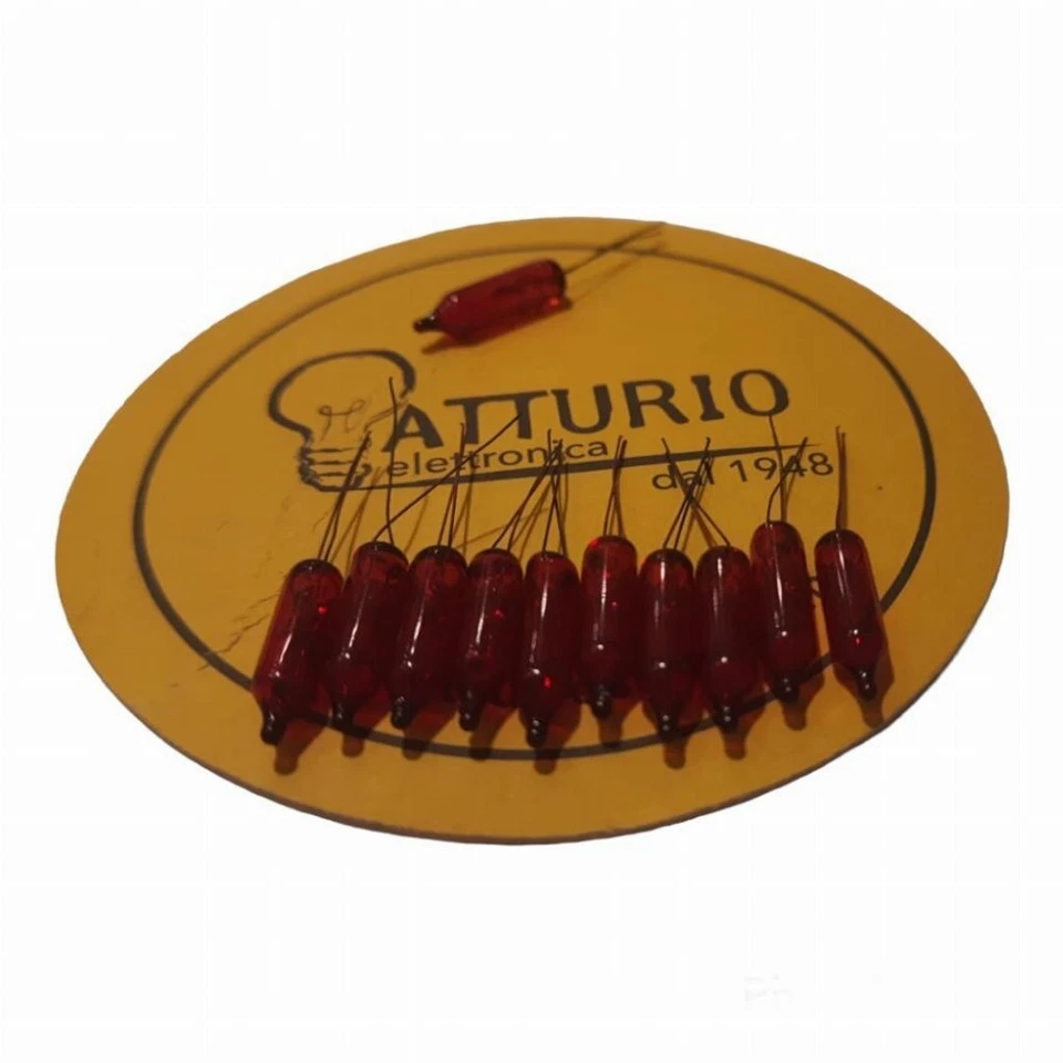 10 pisellini rossi 12V per collana da 20 + 1 ricambio omaggio SFUSI - Immagine 1 di 1