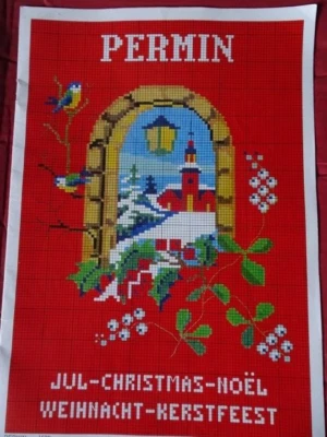 ♛Rarität: Permin Jul-Christmas-NoEl-Weihnacht-kerstfeest   Kreuzstich  dänisch ♛ - Image 1 of 4