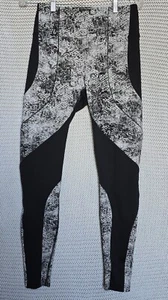 Lululemon Sweat And Repeat Tight 28" Women Sz 10 Black Serigraph Starlight Multi - Picture 1 of 8
