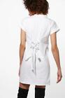 Boohoo Rezy D-Ring Lace Up T-Shirt Dress White Side 10 RRP £26