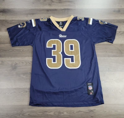 Camiseta St. Louis Rams Steven Jackson Reebok Azul NFL Jóvenes Niños Grande L 14-16 Foto 1 de 4