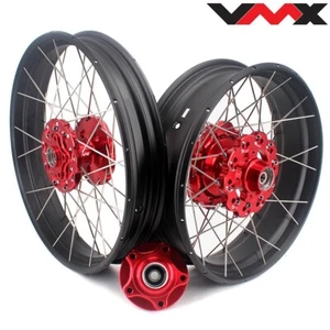 VMX 2.5*19/4.25*17 Tubeless Wheels Rims Set for Honda CB500X 2019-2023 Red Hubs - Picture 1 of 12