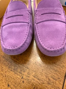 Women's Tods Gommini loafers Purple suede size 41 excellent condition - Picture 1 of 9