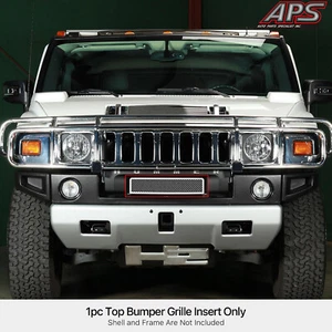 Fits 2003-2007 Hummer H2 Lower Bumper Stainless Mesh Grille Insert - Picture 1 of 4