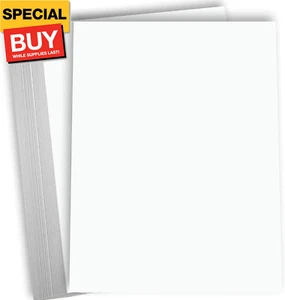 White Cardstock Thick Paper 8 1/2 x 11" Heavy Weight 120 lb Cover Card Stock - 5 - Picture 1 of 7