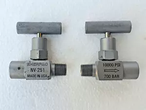 LOT OF 2 ENERPAC NV-251 Needle Valve 1/4" M/F 10000 PSI / 700 Bar # NEW - Picture 1 of 3