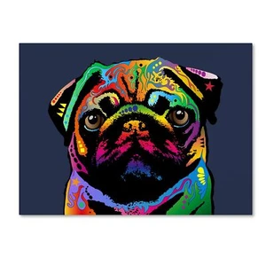 Pug Dog by Michael Tompsett, 24x32-Inch Canvas Wall Art 24 in x 32 in - Picture 1 of 5
