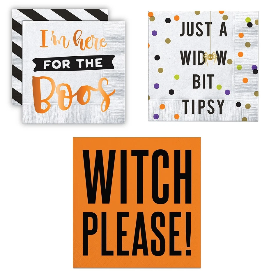 Halloween Party Supplies 5" x 5" Beverage Napkins, Pack of 20 Napkins - Image 1 of 1