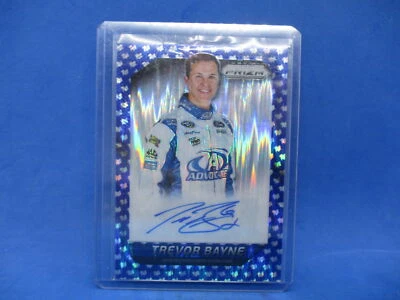 Trevor Bayne 2016 PANINI PRIZM BLUE FLAG REFRACTOR CERTIFIED Auto Card SER#/75 - Image 1 of 2