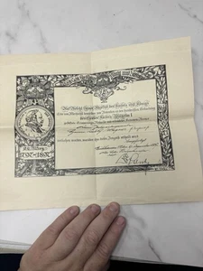 Urkunde Verleihung 1897 Deutschland Medaille ~ 100. Geburtstag Kaiser Wilhelms I. - Bild 1 von 4