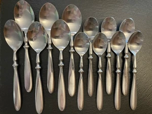 Hampton Silversmiths Satin BISTRO 13 Spoons! Knob on Heel SHIPS FREE - Picture 1 of 5