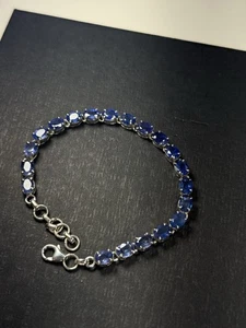 Handmade Tanzanite Bracelet 925 Silver – 8.5” - Picture 1 of 6