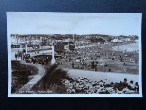 Devon PAIGNTON Sea Front c1930s RP Postcard by R.A. Postcards Ltd - Foto 1 di 2
