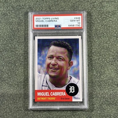 2021 Topps Living Set - Miguel Cabrera, Detroit Tigers PSA 10 - Image 1 of 2