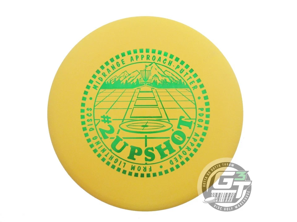 NEW Lightning Standard #2 Upshot 150g Yellow Green Shatter Putter Golf Disc - Image 1 of 1