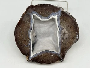 1.2 lb Polished Dugway Utah Geode / Thunder Egg Agate Quartz Blue Chalcedony - Picture 1 of 9
