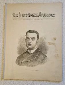 1894, 27. Januar illustrierter amerikanischer Cornelius Vanderbilt & Home - Bild 1 von 2