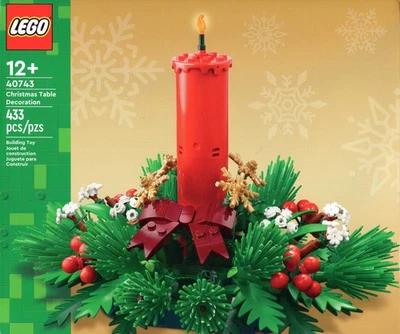 LEGO 40743 6473958 CHRISTMAS TABLE DECORATION AGES 12+ 433 PCS - NEW IN BOX - Image 1 of 2