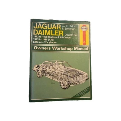 1972-85 HAYNES JAGUAR DAIMLER XJ12 XJS SOVEREIGN DOUBLE SIX OWNR WORKSHOP MANUAL - Image 1 of 4