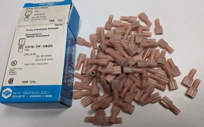 Caja de 100 SPC Voltrex CFS-TF-1825 desconexión hembra totalmente aislada - 22-18 AWG Foto 1 de 3