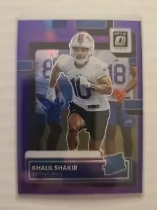 2022 Donruss optisch bewertet RC Vorschau Khalil Shakir RC #P343 lila parallel 11/50 - Bild 1 von 2