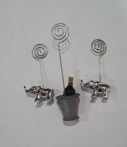 Lot of 3 Spiral Wire Holder for Cards, Pictures, Memo Notes   - Picture 1 of 5