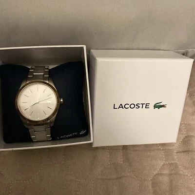 RELOJ MUJER NUEVO AUTÉNTICO LACOSTE CHARLOTTE CRISTALES DOS TONOS $185.00 Foto 1 de 4
