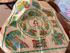 MANTEL VINTAGE MCM IRLANDA DEL NORTE 30" Tela Cuadrada de Almuerzo - Imagen 1 de 3