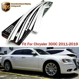 Chrome Side Window Wind Deflector Visor Rain Wind Guard Fit For Chrysler 300C - Picture 1 of 10