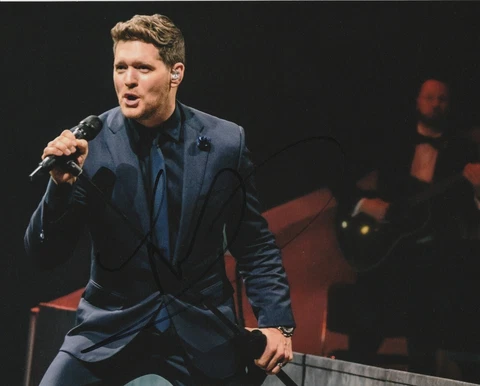 Signed MICHAEL BUBLE 10"X8" Photo Genuine PROOF/COA Cover