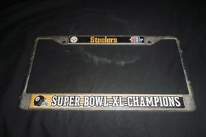 Steelers Super Bowl XL Champions Metal License Plate Frame - Picture 1 of 2