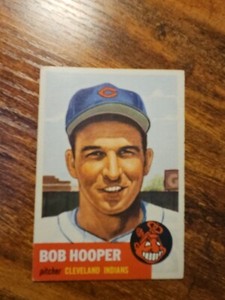 1953 Topps Set-Break # 84 Bob Hooper NR-MINT or Better Centered Cleveland Indian