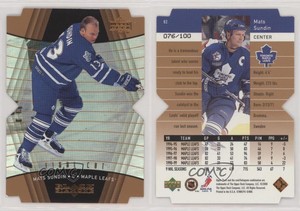 1999-00 Upper Deck Black Diamond Final Cut /100 Mats Sundin #82 HOF