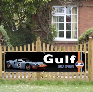 Gulf Sports USA Le Mans coches clásicos bandera bandera bandera taller nuevo - Imagen 1 de 7