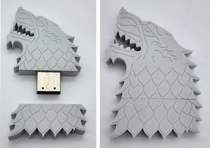 2× Game Of Thrones Stark Dire Wolf Sigil USB Flash Drive Memory Stick Thumb 4GB - Picture 1 of 11