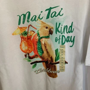 Roundtree Yorke Caribbean T-Shirt White Logo Mai-Tai Kind Of Day (2 Sizes) NEW - Picture 1 of 10