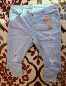 NWT Levi's 720 High Rise Super Skinny Hyperstretch Light Wash Jeans 22W $69 - Picture 1 of 10