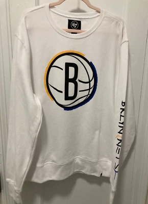 Brooklyn Nets Sweatshirt Men XXL NWOT NBA White - Image 1 of 3