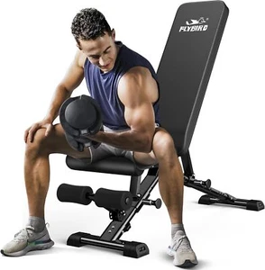 FLYBIRD Weight Bench, Adjustable Strength Training Bench for Full Body 800LBS - Picture 1 of 8