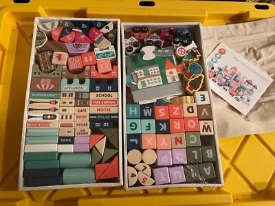 Migargle Wooden Building Blocks Set, City Construction Stacking Kit, Educational - Image 1 of 4