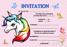 5 - 12 ou 14 cartes invitation anniversaire princesse réf 457