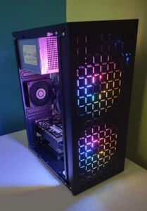 | RGB COMPACT CUSTOM ESPORTS GAMING PC | INTEL i5 GTX 750 Ti 16GB RAM SD+HD Wifi - Picture 1 of 8