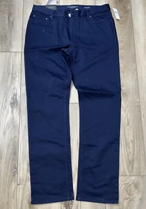 Banana Republic Mens Pants Traveler Slim Fit Navy Blue Size 36X34 NEW - Picture 1 of 7