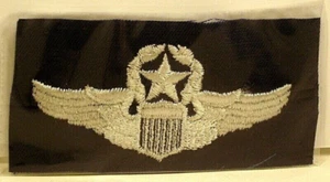 US Air Force Command Master Pilot Wings Badge Insignia Blue Fatigue Patch - Picture 1 of 1