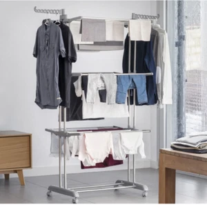 InnovaGoods Folding Vertical Clothes Dryer with Wheels Folver 24 Bars - Picture 1 of 24