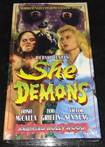 SHE DEMONS Sealed tape VHS Horror BRAND NEW Richard Cunha's Haunted Hollywood - Picture 1 of 6
