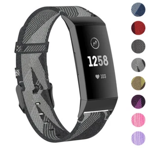 StrapsCo Woven Nylon Watch Band Strap for Fitbit Charge 4 & Charge 3 - Picture 1 of 26