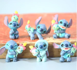 6PCS  Lilo & Stitch Set Action Figures Cake Toppers Toy Dolls Gift New USA Stock - Picture 1 of 4