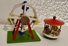 Riesenrad und Karussell aus Holz, Miniaturen Seiffen Erzgebirge 60er Jahre !!